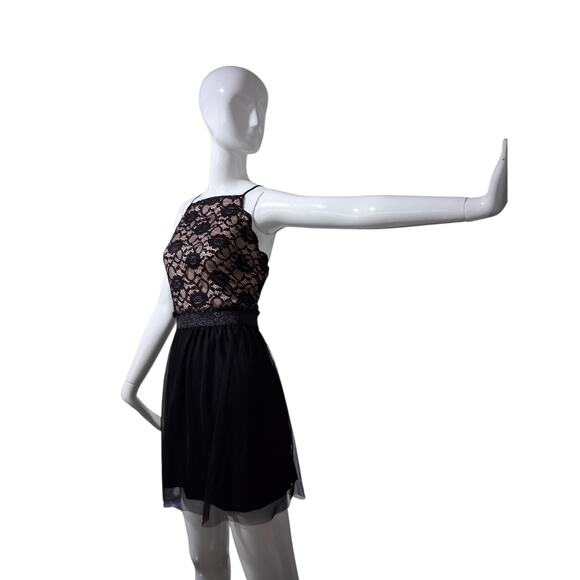 Speechless Whimsigoth Junior XL Blk Lace Tulle Fairygoth Witchy Party Dress - Picture 3 of 13